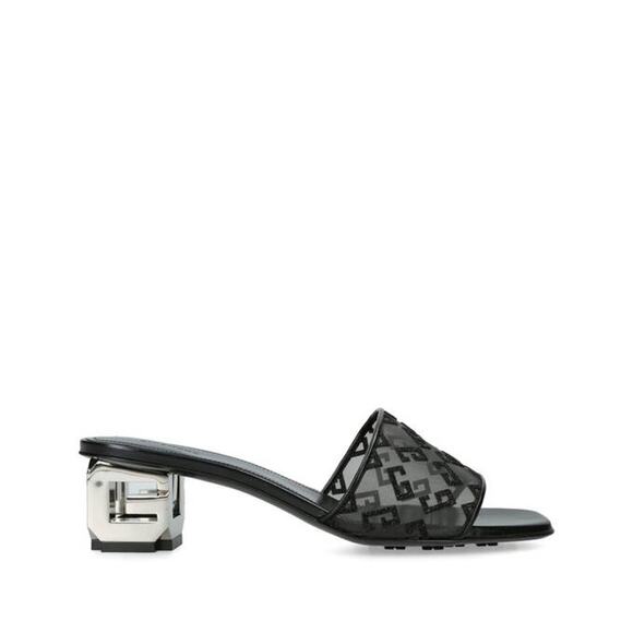 GIVENCHY Mesh G Cube 45 Logo Mules in Black 37.5 - Picture 1 of 4